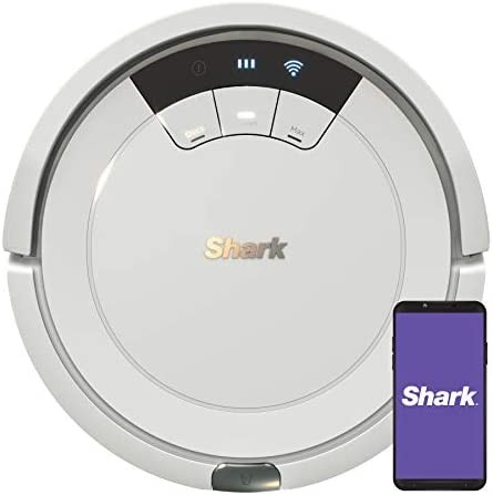 Shark AV752 ION Robot Vacuum, with Tri-Brush System, Wi-Fi Connected, 120min Runtime, Works with Alexa, Multi-Surface Cleaning, White