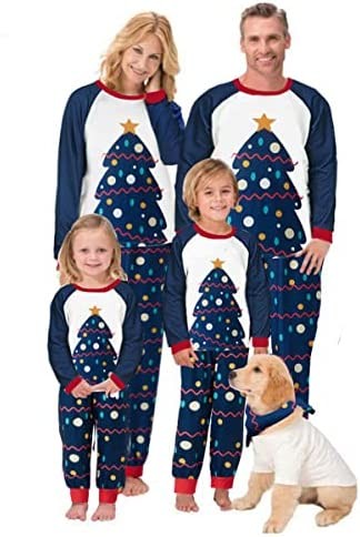 Family Matching Christmas Pajamas Set Soft Cute Pajamas Sleepwear Pjs Christmas Matching Jammies Holiday Xmas Loungewear Set