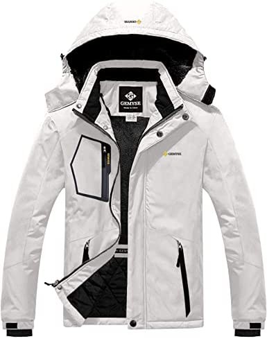 GEMYSE Men's Mountain Waterproof Ski Snow Jacket Winter Windproof Rain Jacket