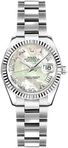 Rolex Lady-Datejust 26 Women's Watch w/Mother of Pearl Roman Numeral Dial (ref. 179174)