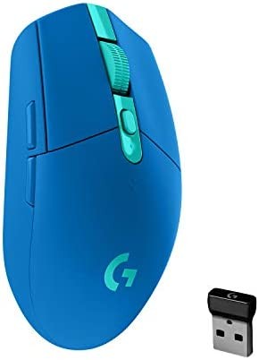 Logitech G305 LIGHTSPEED Wireless Gaming Mouse, Hero 12K Sensor, 12,000 DPI, Lightweight, 6 Programmable Buttons, 250h Battery Life, On-Board Memory, PC/Mac - Blue
