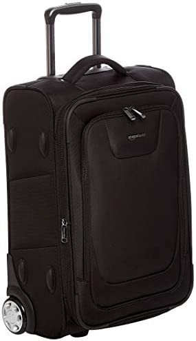 Amazon Basics Expandable Softside Carry-On Luggage Suitcase With TSA Lock And Wheels - 24 Inch, Black