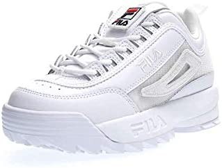 Fila Women's Disruptor II Patches White/White (5FM00538 100) - 10