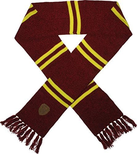 Harry Potter Gryffindor House Scarf with Faux Leather Patch