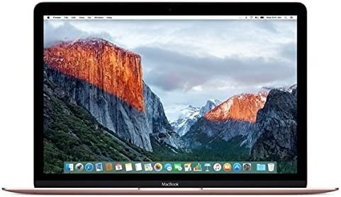 Apple MacBook (Mid 2017) 12" Laptop, 226ppi, Intel Core M3-7Y32 Dual-Core, 256GB, 8GB DDR3, 802.11ac, Bluetooth, macOS 10.12.5 Sierra - Rose Gold (Renewed)