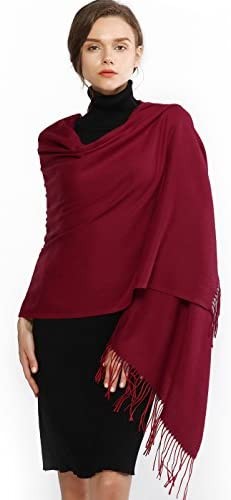 RIIQIICHY Women's Scarf Pashmina Shawls and Wraps for Evening Dress Bridesmaid Wedding Bridal Winter Warm Long Large Scarves