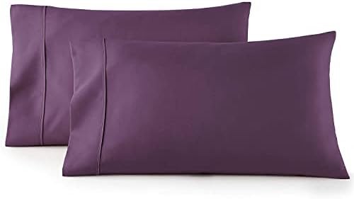 TBM Oversize Pillow Case Extra Large Fits Even The Fluffiest Pillows The Pancake Pillow Extra Tall Pillowcase Luxury 100% Egyptian Cotton 600 Thread Count (King, Plum)