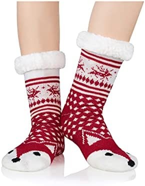 Century Star Anti Slip Slipper Socks With Grip Women Fluffy Socks Fuzzy Socks Cozy Socks For Christmas Winter Women's Socks