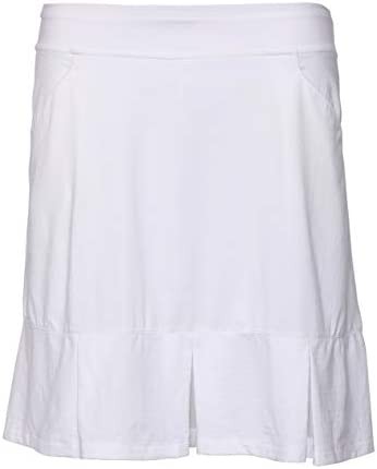 Bette & Court Women's Pull on Skirt with Mesh Box Pleats, Liner 18" Length