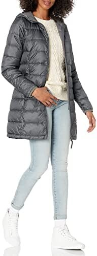 Amazon Essentials Women's Lightweight Water-Resistant Hooded Puffer Coat (Available in Plus Size)